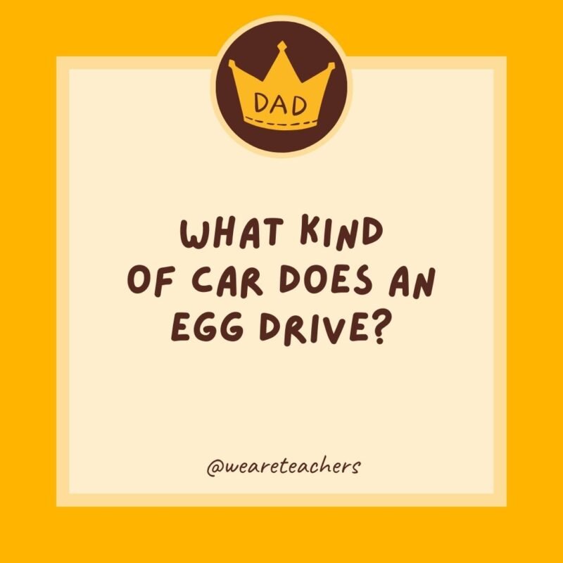 What kind of car does an egg drive? What kind of car does an egg drive?