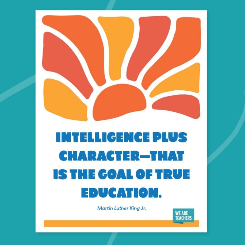 Inspirational quote for students by MLK Jr. 