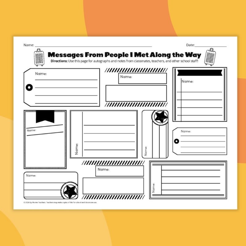 1 printable image from the end of the year memory printable