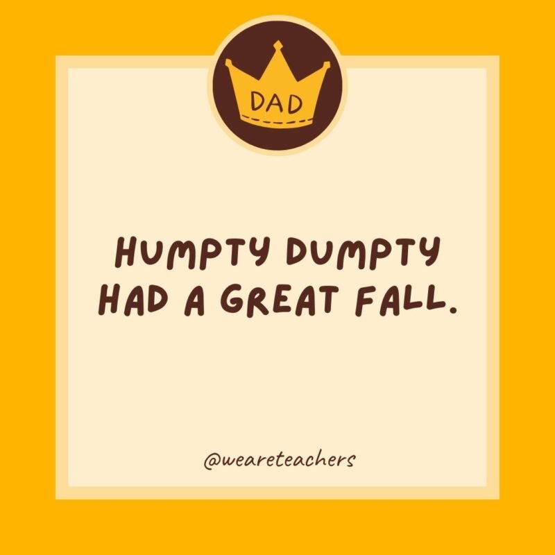 Humpty Dumpty had a great fall. Summer wasn’t too bad either. Humpty Dumpty had a great fall. Summer wasn't too bad either.
