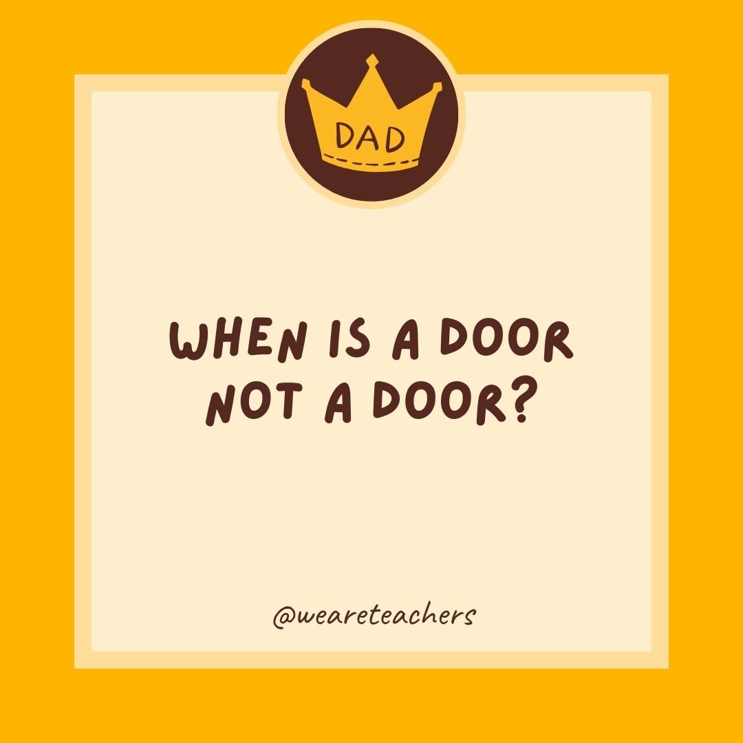 When is a door not a door? When is a door not a door?