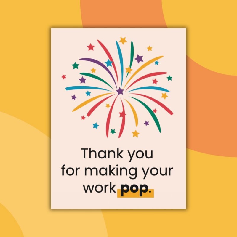 Printable Thank You Cards From Teachers to Students an image of a printable thank you card from teachers to students example