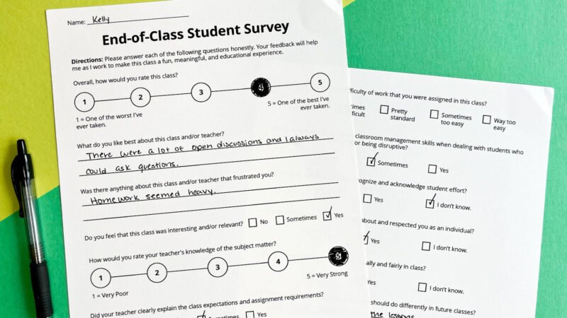 Images of the End-of-the-Year Student Survey