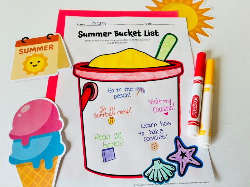 an end of year activity printable activity for students