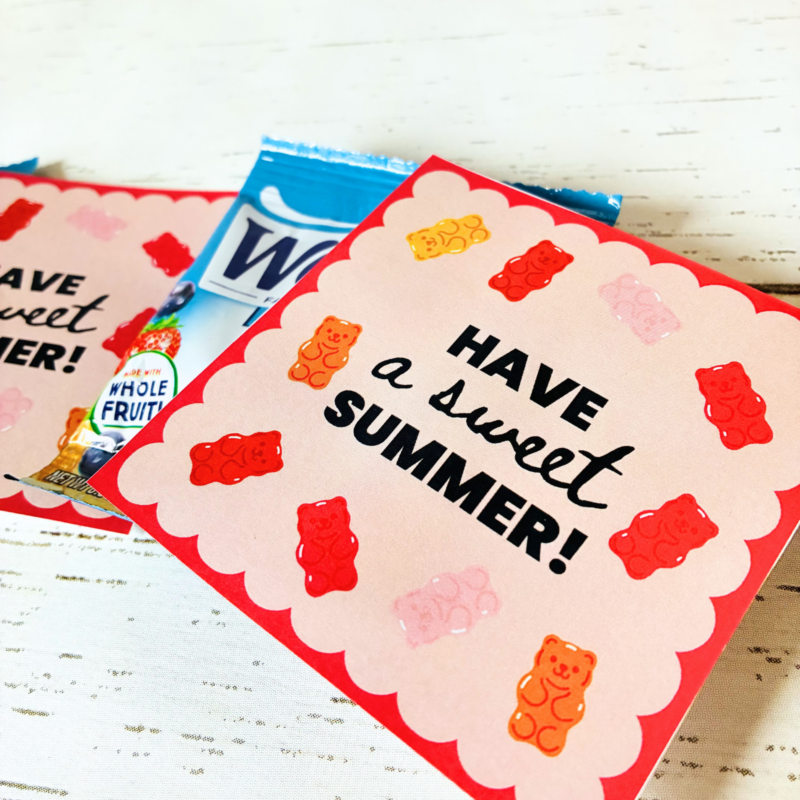 a printable tad and end of year gift for student