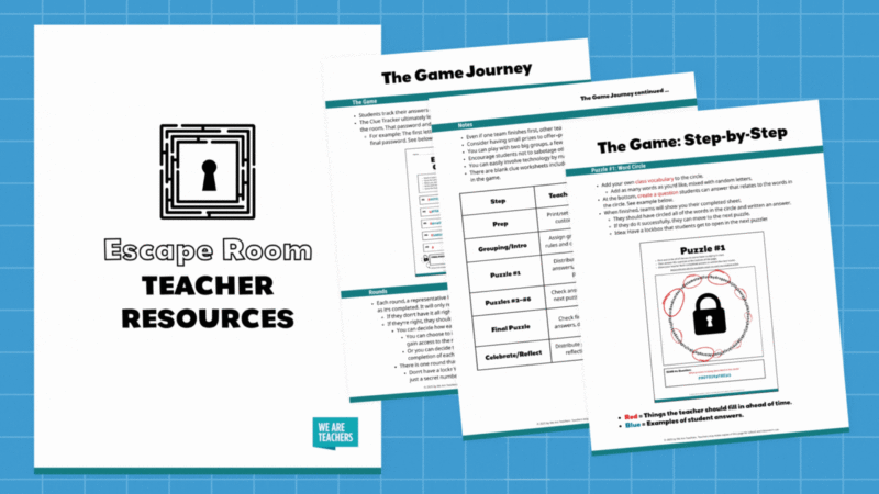 Classroom escape room free printable bundle