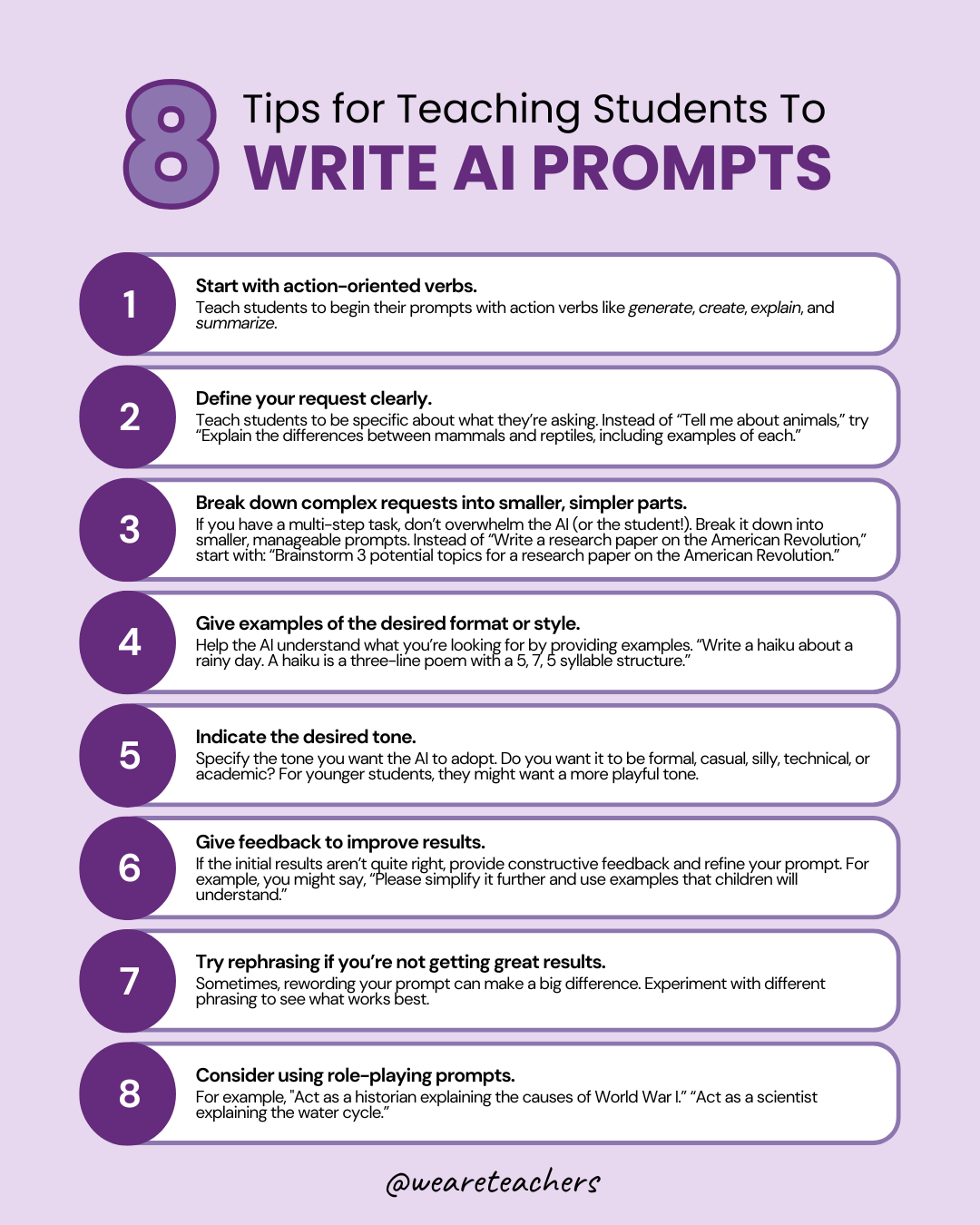 Using these AI prompts for students will allow both the students and the AI to gain the most valuable information on the web!