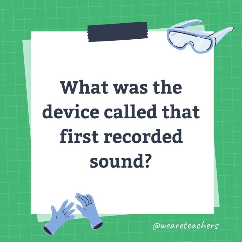 What was the device called that first recorded sound?