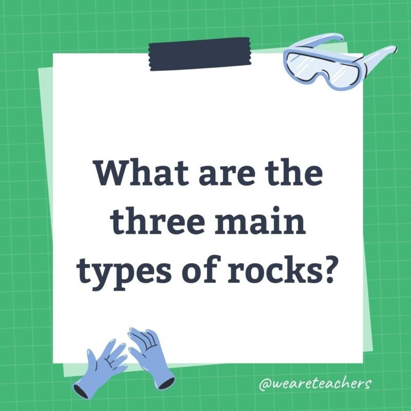 What are the three main types of rocks?