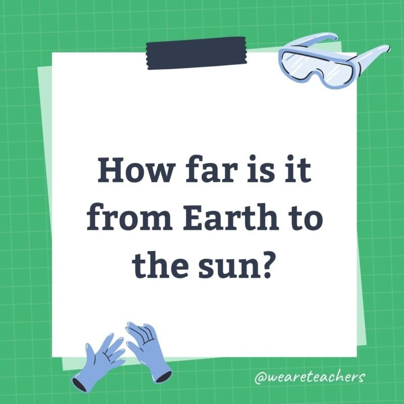 How far is it from Earth to the sun?