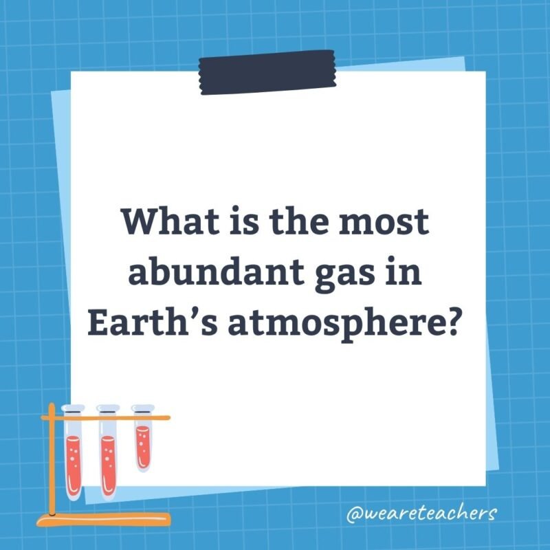 What is the most abundant gas in Earth's atmosphere?- science trivia