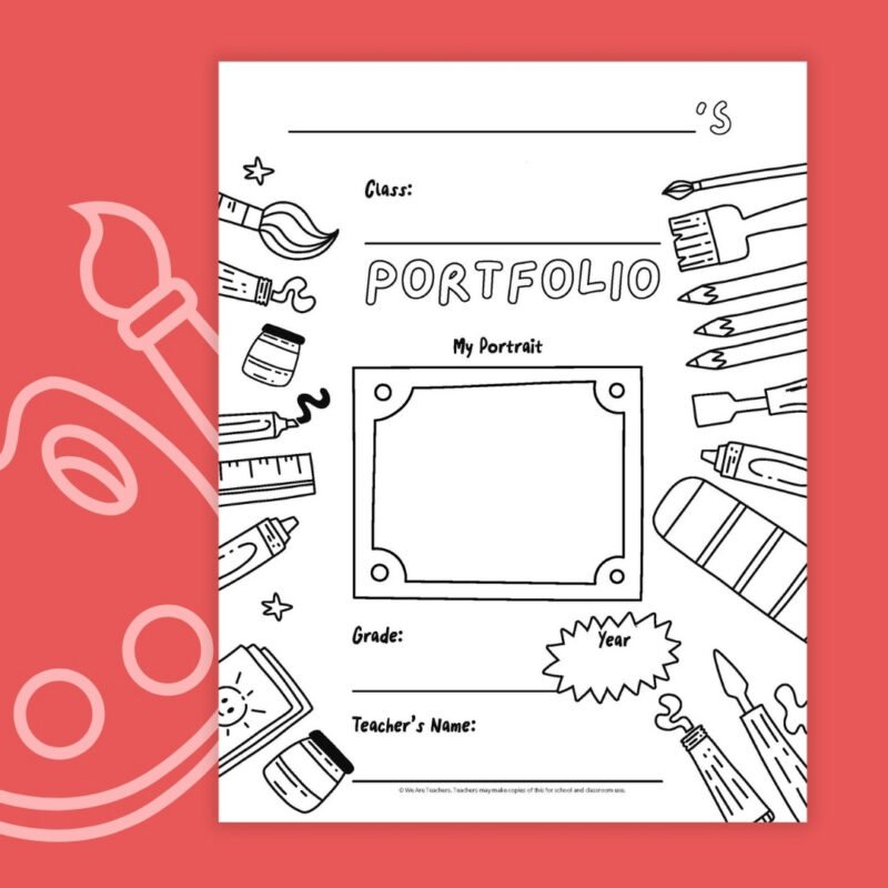an image of an art portfolio cover for students