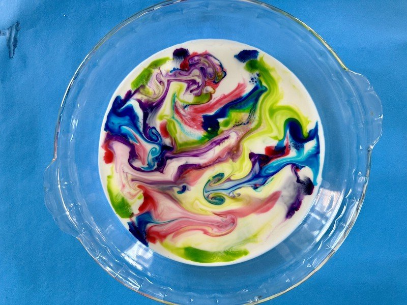 First Grade Science Projects an image of a first grade science experiment: magic milk