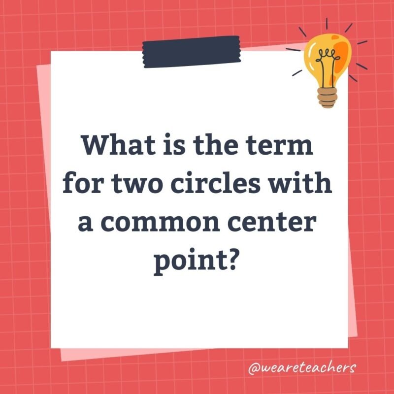 What is the term for two circles with a common center point?