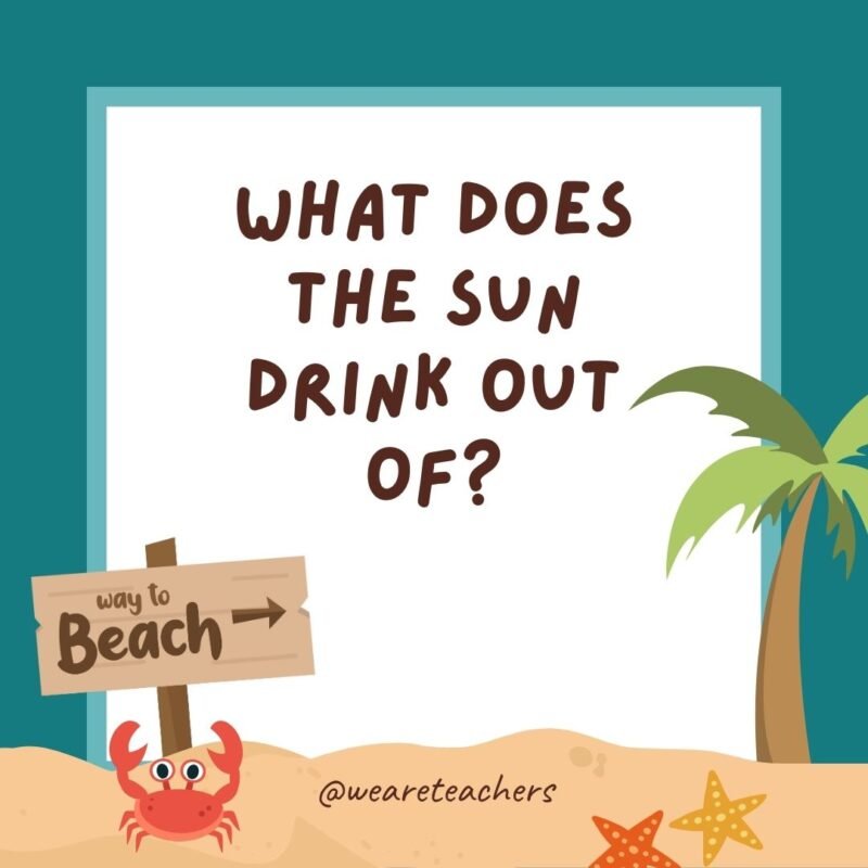 What does the sun drink out of?