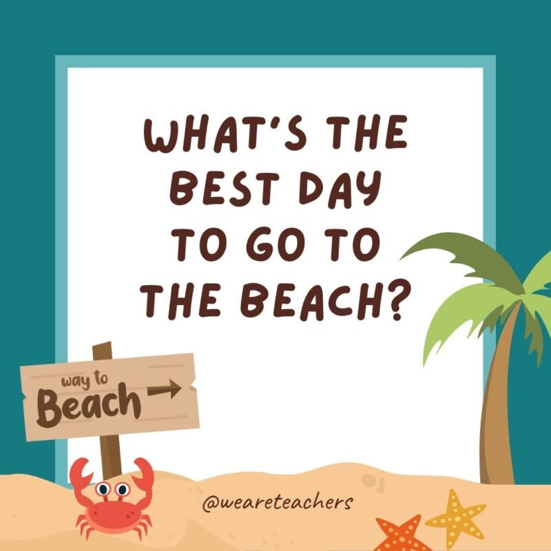 What’s the best day to go to the beach?