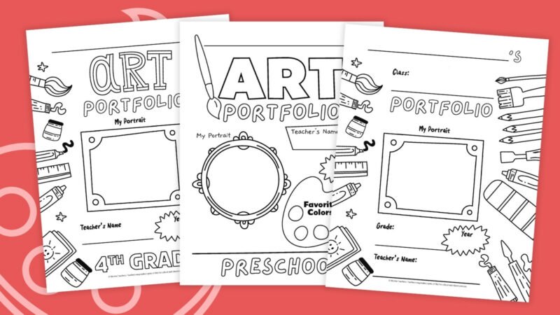 an image of an art portfolio covers for students