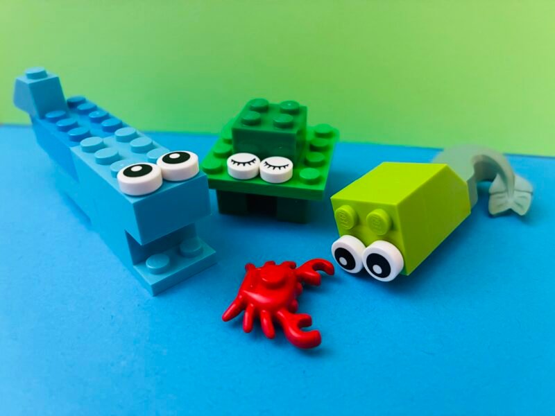 Ocean Activities for Kids four ocean lego animals
