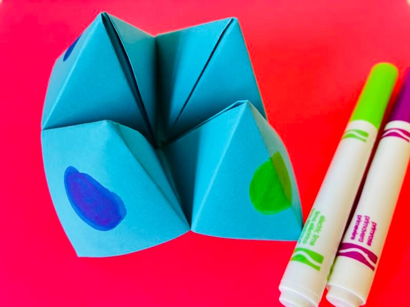 Fine Motor Activities an image of a fine motor activity that has students fold paper into a fortune teller