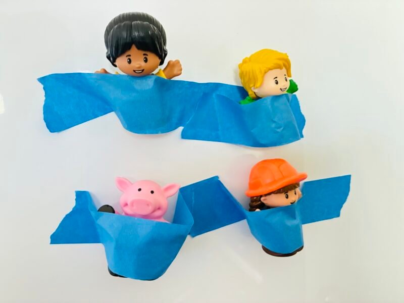 Fine Motor Activities an image of a fine motor activity that has students rescue toys from painters tape