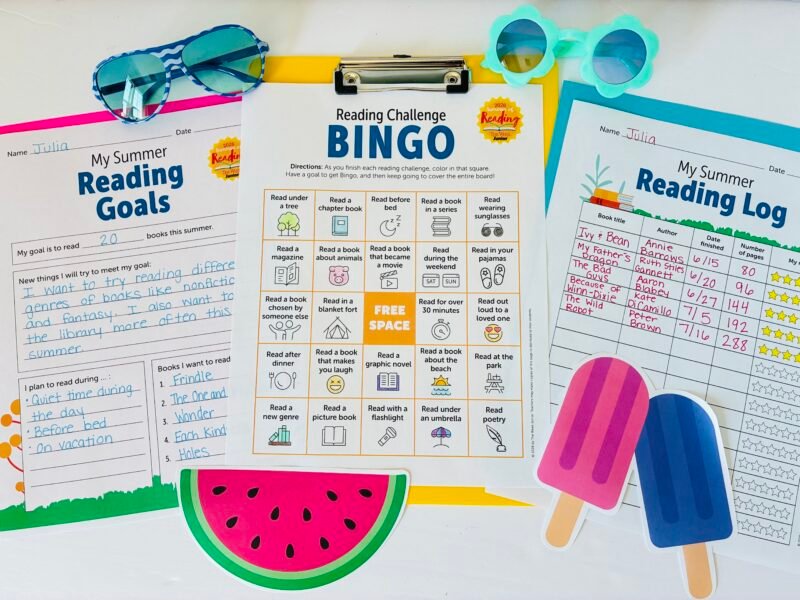 an image of a summer reading program printable for kids